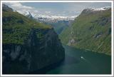 Blick auf den Geiranger Fjord