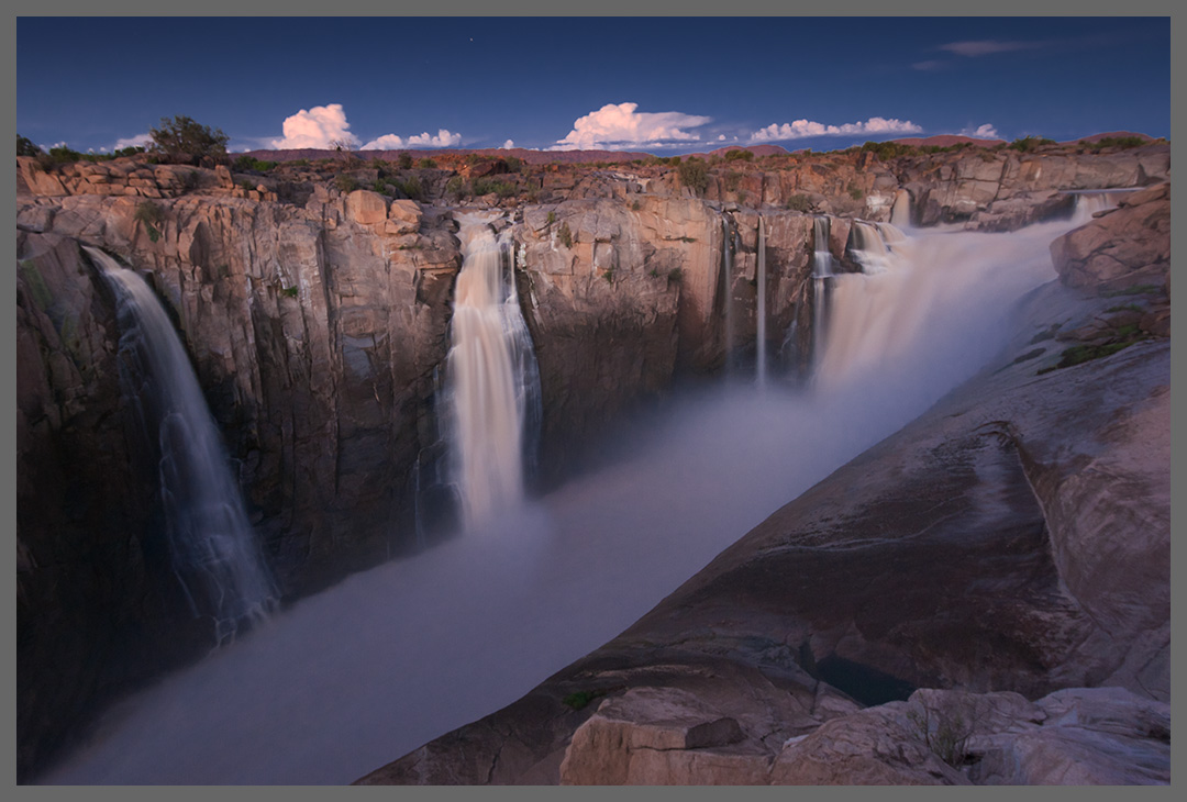 Augrabies Falls im März - Nachtaufnahme nach einer ergiebigen Regenzeit